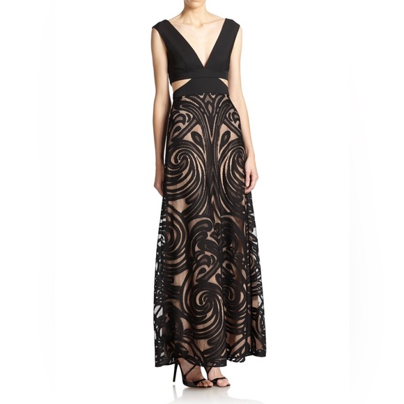 BCBG Maxazria Long Sheer Cut Out Dress- PROM - Picture 1 of 4